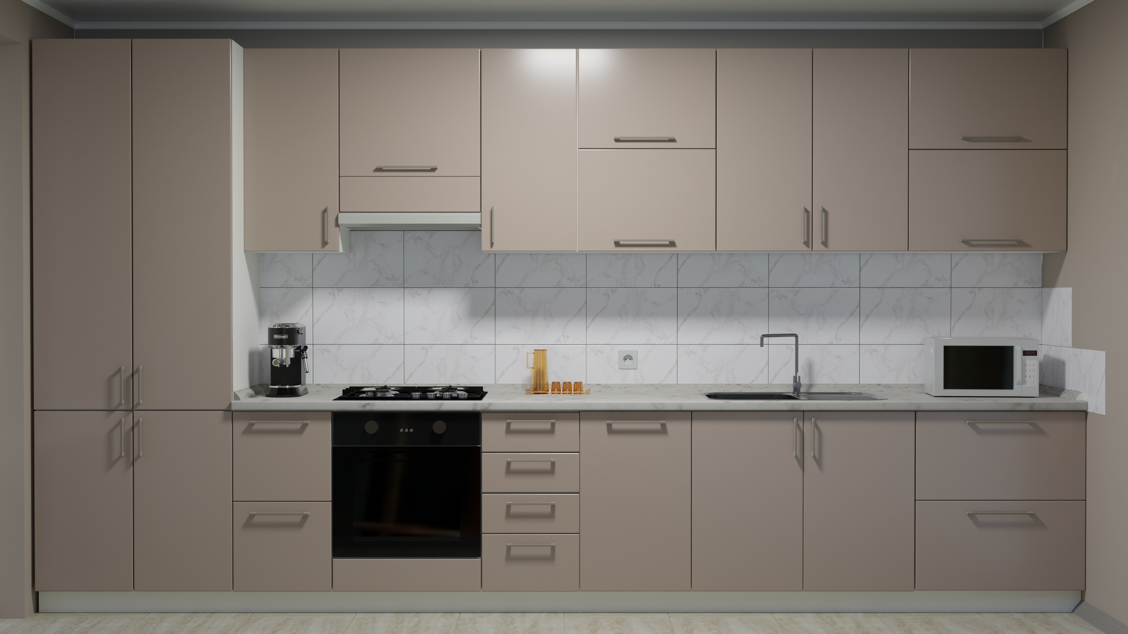 Kitchen interior render 1